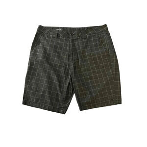 O'Neill Delta V.2 Plaid Bermuda Shorts Men's Size 36 Black Standard Fit‎